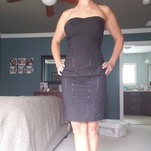 Express strapless black dress